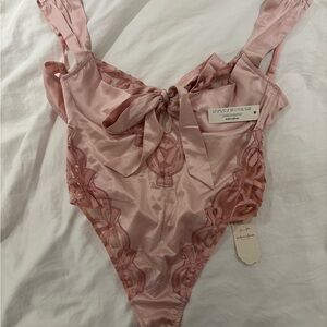 For Love and Lemons Pink Bodysuit